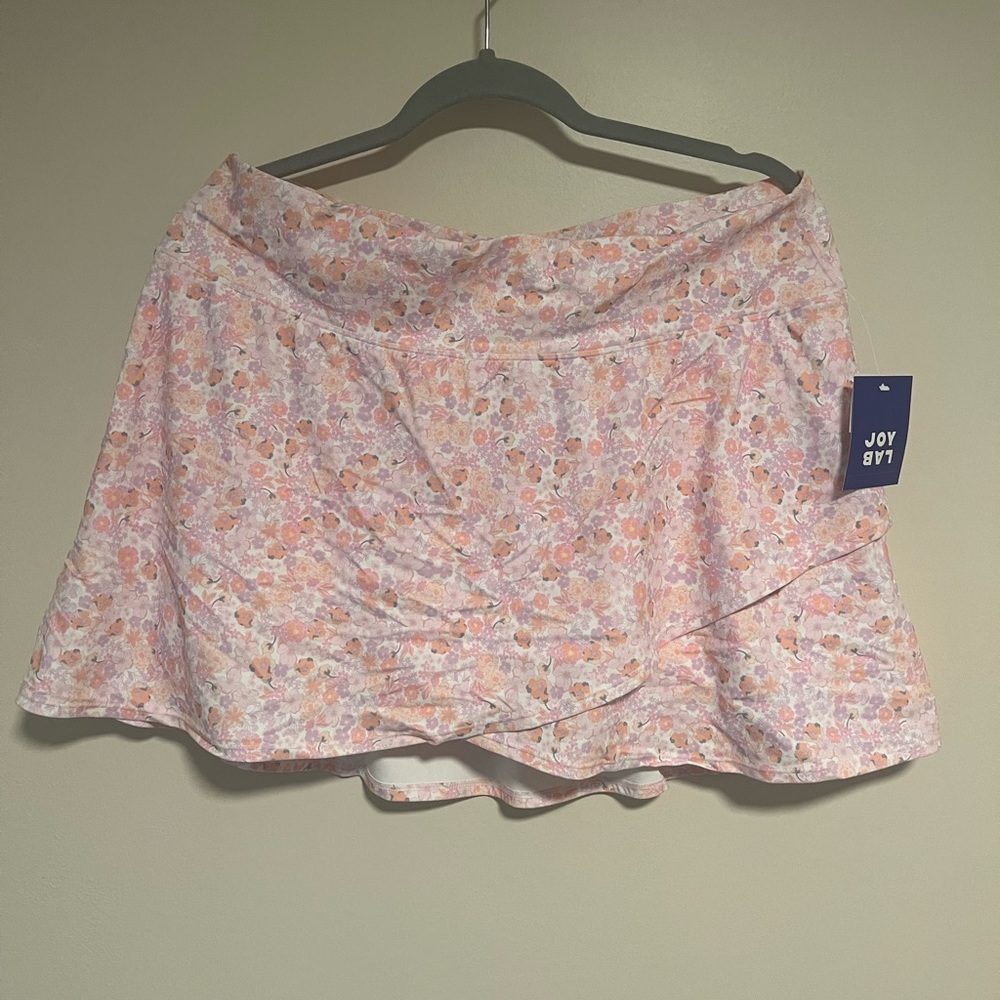 Joy lab Floral Pink & Peach Mini Skort